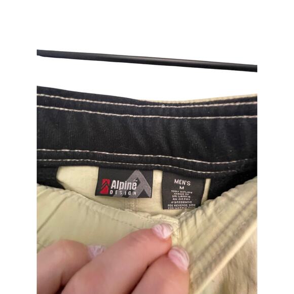 Alpine Design Convertible Pants Mens M Beige Fish Lightweight Outdoor Hiking - Picture 4 of 4